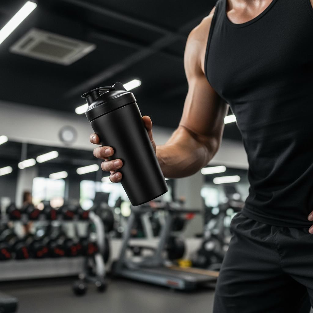 MAGLOCK GEAR PROTEIN SHAKER BOTTLE - MATTE BLACK - Maglock Gear